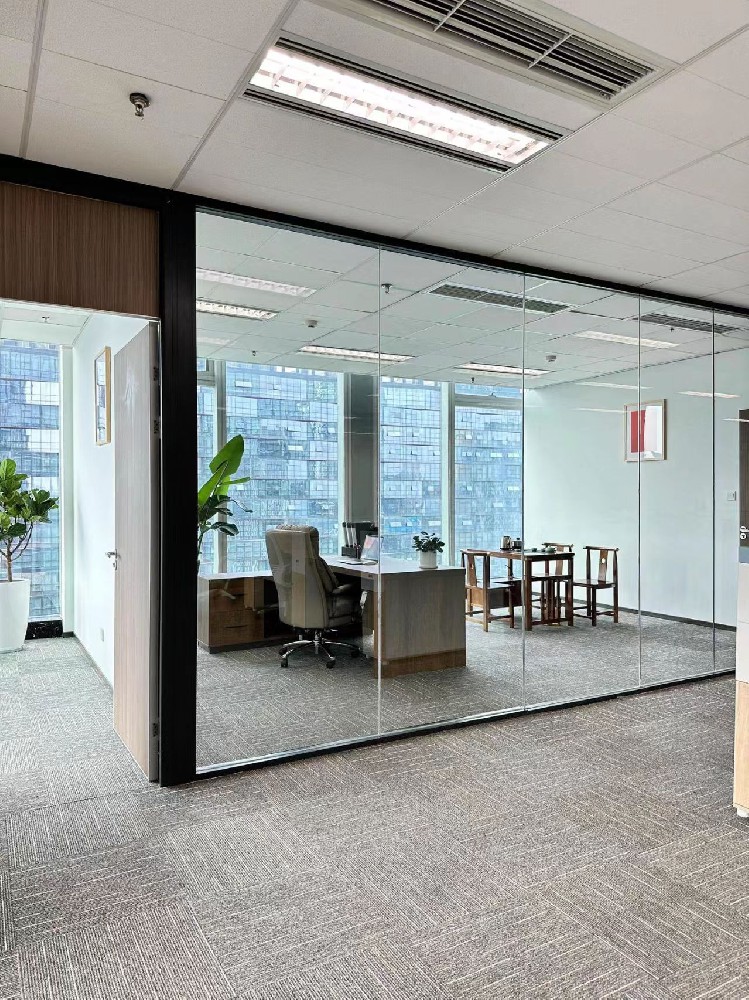 Single glass panoramic glass partition, transparent office preferredr